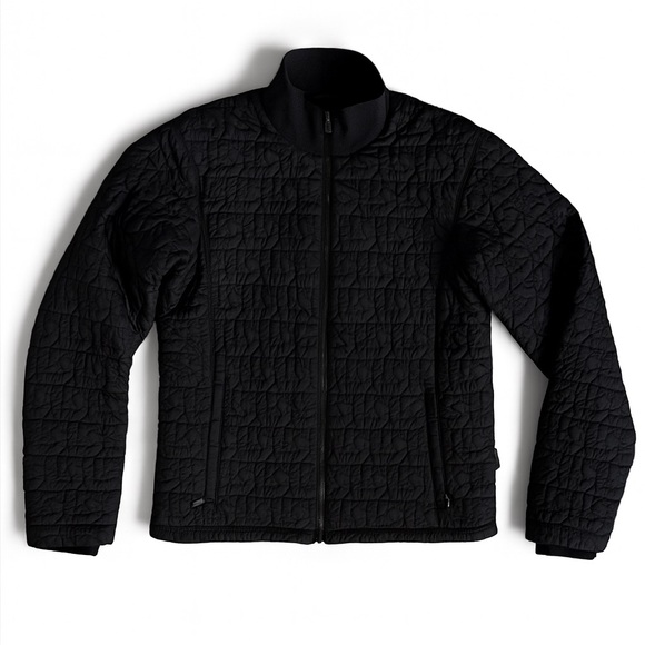 Vintage Burton Quilted Black Full Zip Insulated Snowboard Jacket Ski Coat Medium - Picture 1 of 7